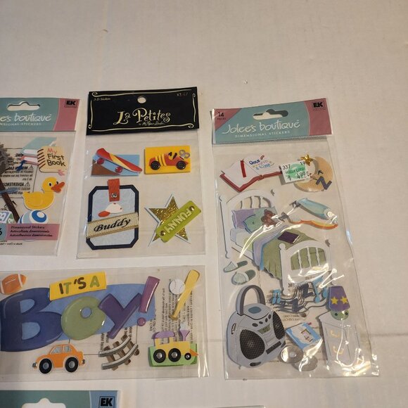 Boy School  Toys scrapbook sticker bundle Craft DIY lot of 8 - Picture 3 of 4